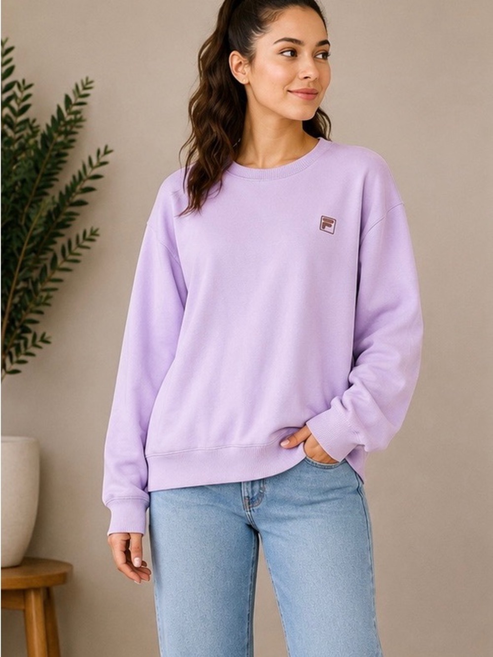 Fila Lilac Crewneck Sweatshirt - Women's Pastel Pullover
